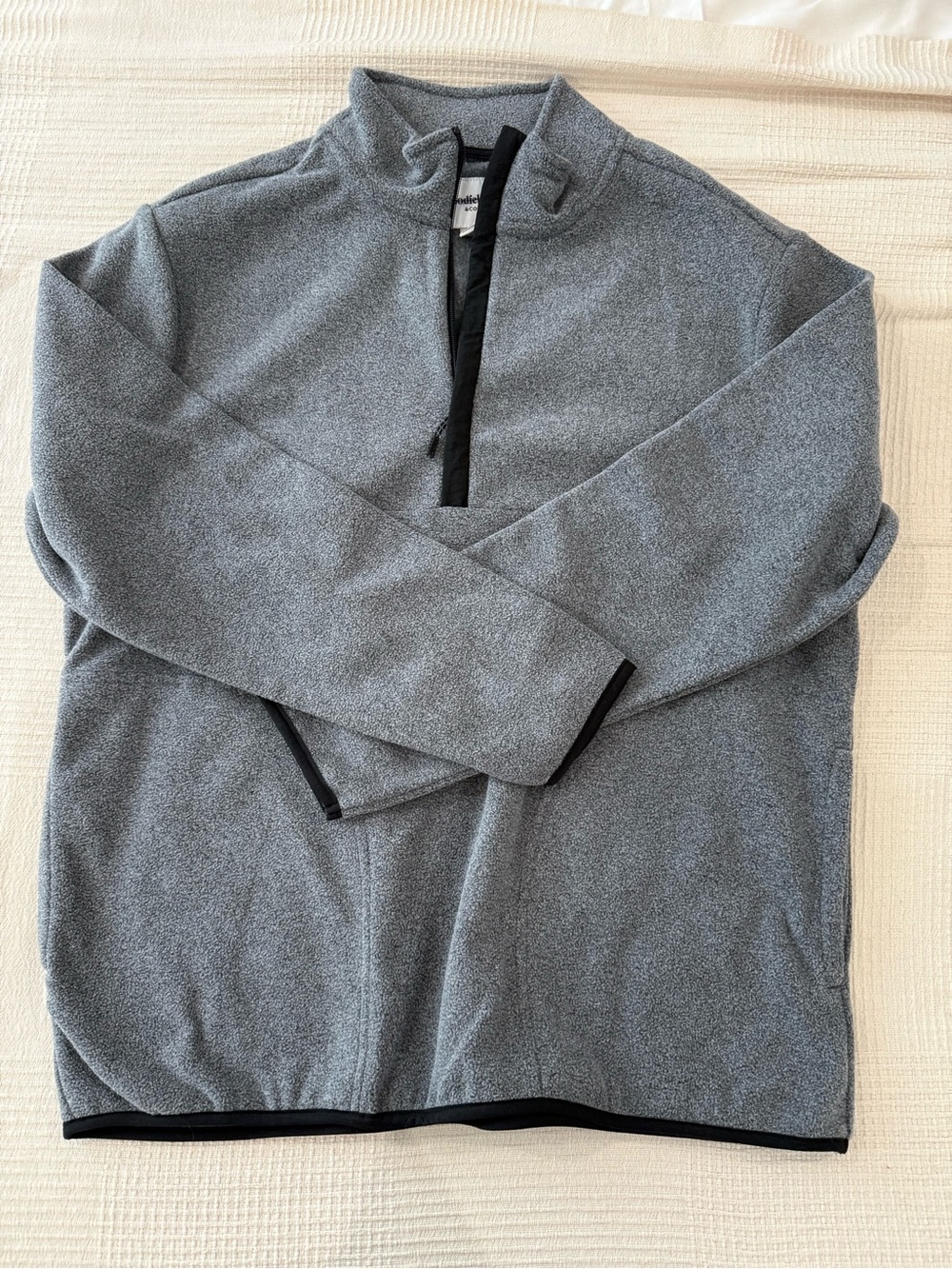 Gray quarter Zip-Up Jacket